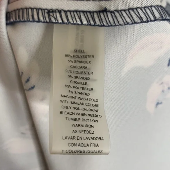 Vince Camuto navy blue pink floral scuba fit flare dress 2 - Picture 5 of 7